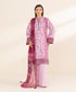 Women's Unstitched Pink Lawn 3 Piece Suit